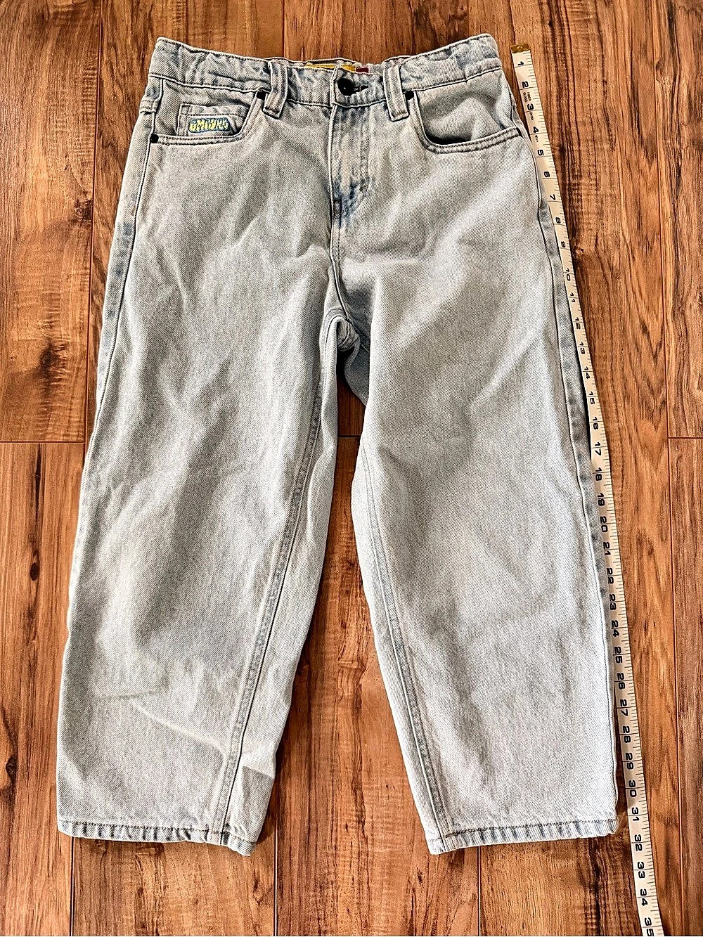 Empyre Youth Baggy Light Wash 100% Cotton Jeans Waist 24 or size 8 - Picture 3 of 9
